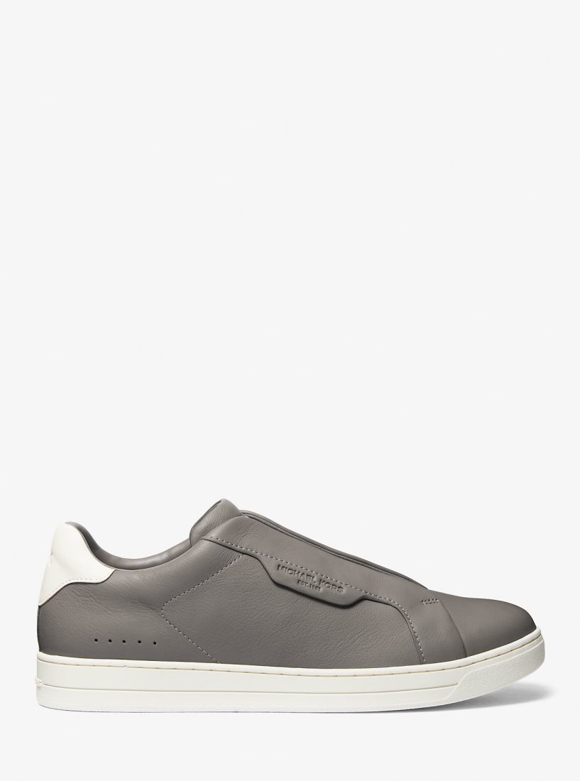 Michael Kors Keating Two-Tone Leather Slip-On Sneaker Spor Ayakkabı Erkek Gri | 645831-ARH