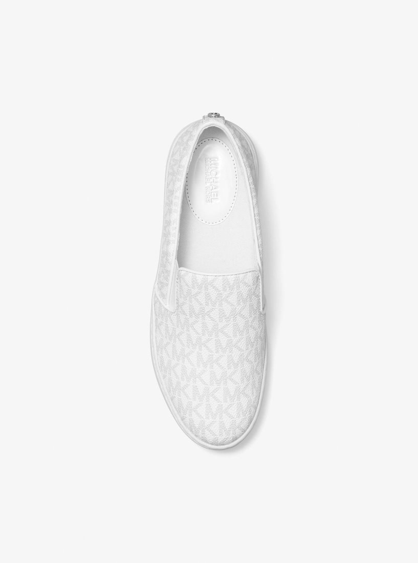 Michael Kors Keaton Logo Slip-On Sneaker Spor Ayakkabı Kadın Bright Wht | 382016-YEW