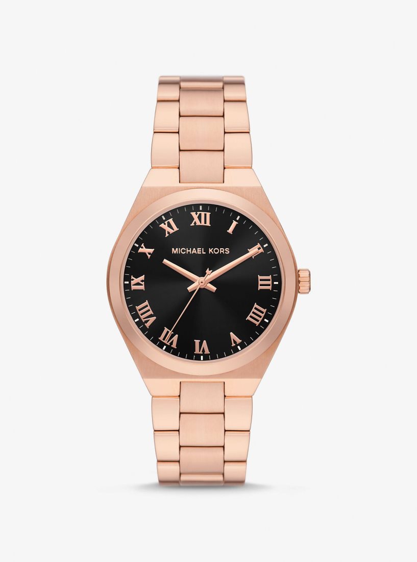 Michael Kors Lennox Rose Gold-Tone Watch Gold-tone Kadın Pembe Altın | 345289-MWH