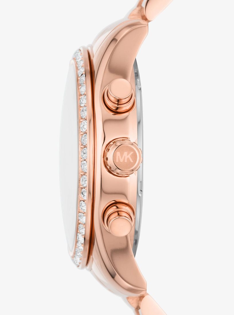 Michael Kors Lexington Pave Rose Gold-Tone Watch Gold-tone Kadın Pembe Altın | 893241-VQA