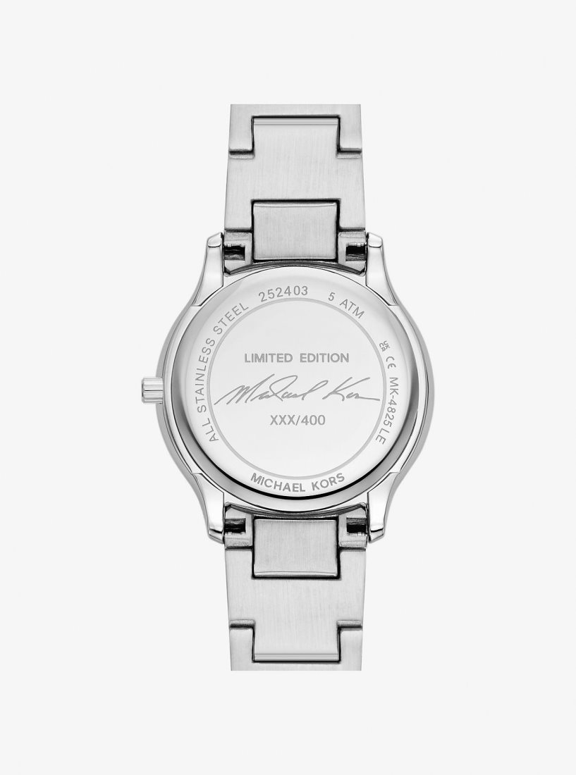 Michael Kors Limited-Edition Mini Sage Pave Silver-Tone Watch Silver-tone Kadın Gümüş | 350674-TCR