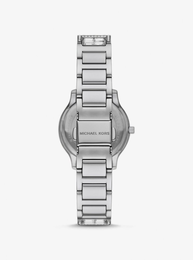 Michael Kors Limited-Edition Mini Sage Pave Silver-Tone Watch Silver-tone Kadın Gümüş | 350674-TCR