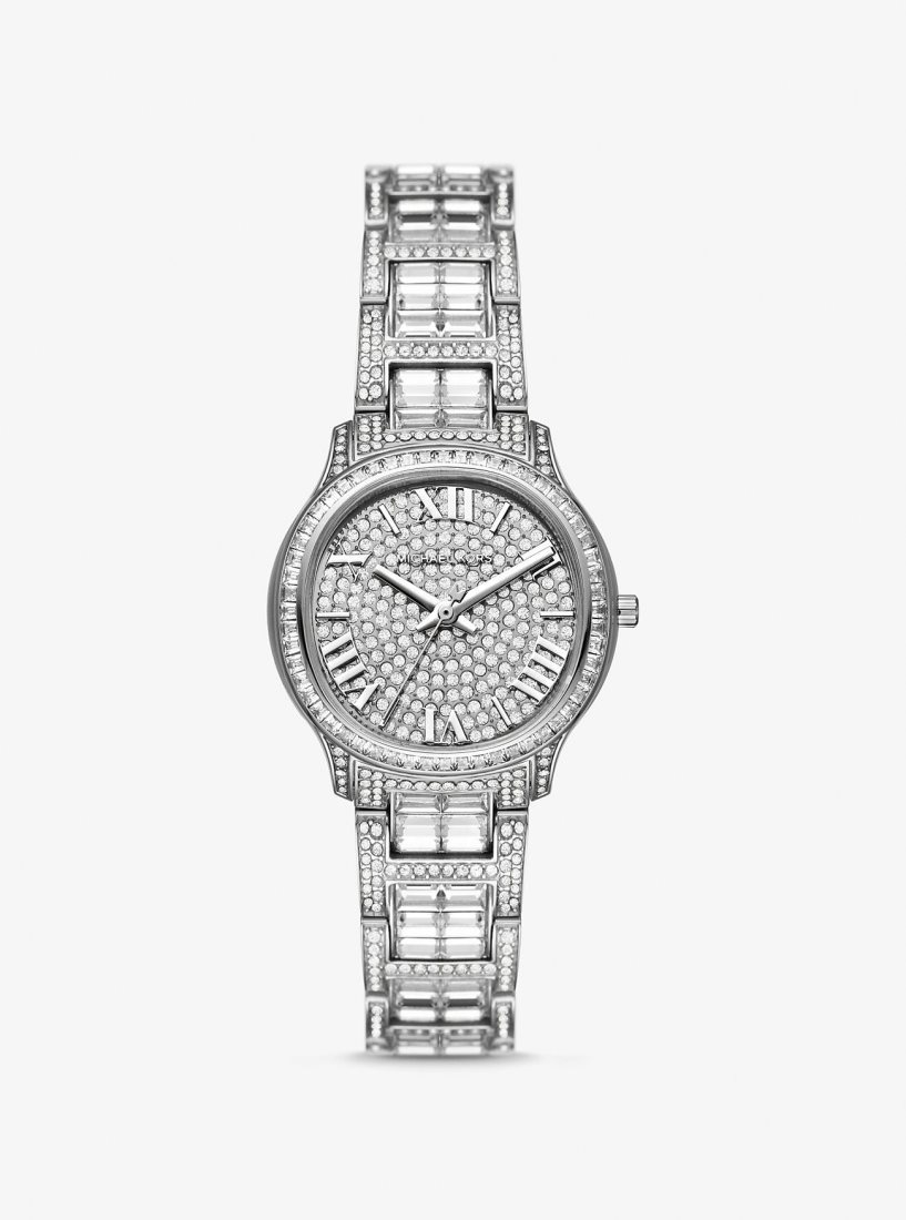 Michael Kors Limited-Edition Mini Sage Pave Silver-Tone Watch Silver-tone Kadın Gümüş | 350674-TCR