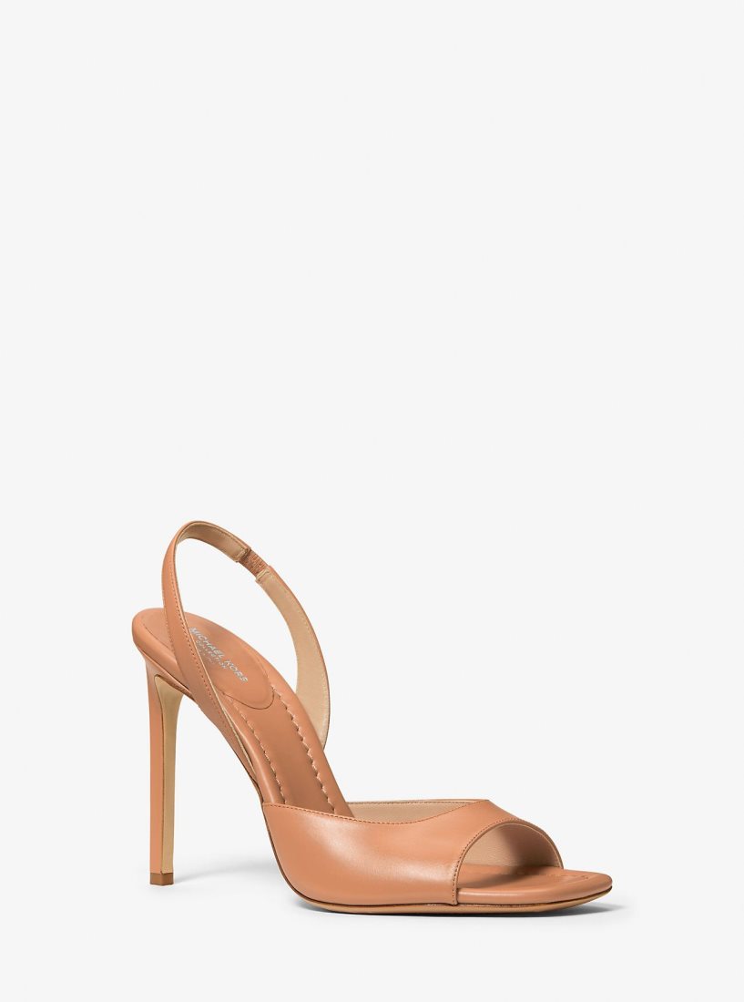 Michael Kors Marisa Leather Sandal Sandalet Kadın Suntan | 415683-HJW