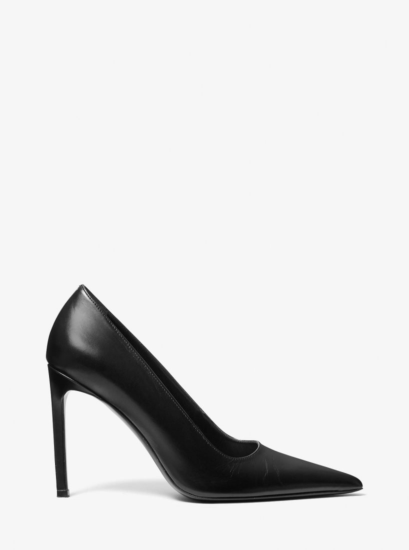 Michael Kors Martine Leather Pump Topuklu Ayakkabılar Kadın Siyah | 834917-LXM