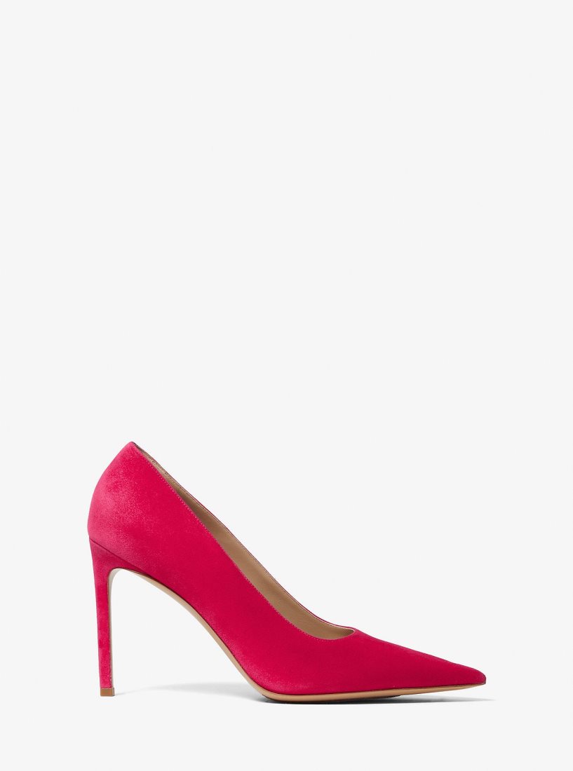 Michael Kors Martine Suede Pump Topuklu Ayakkabılar Kadın Fuschia | 807123-TFB