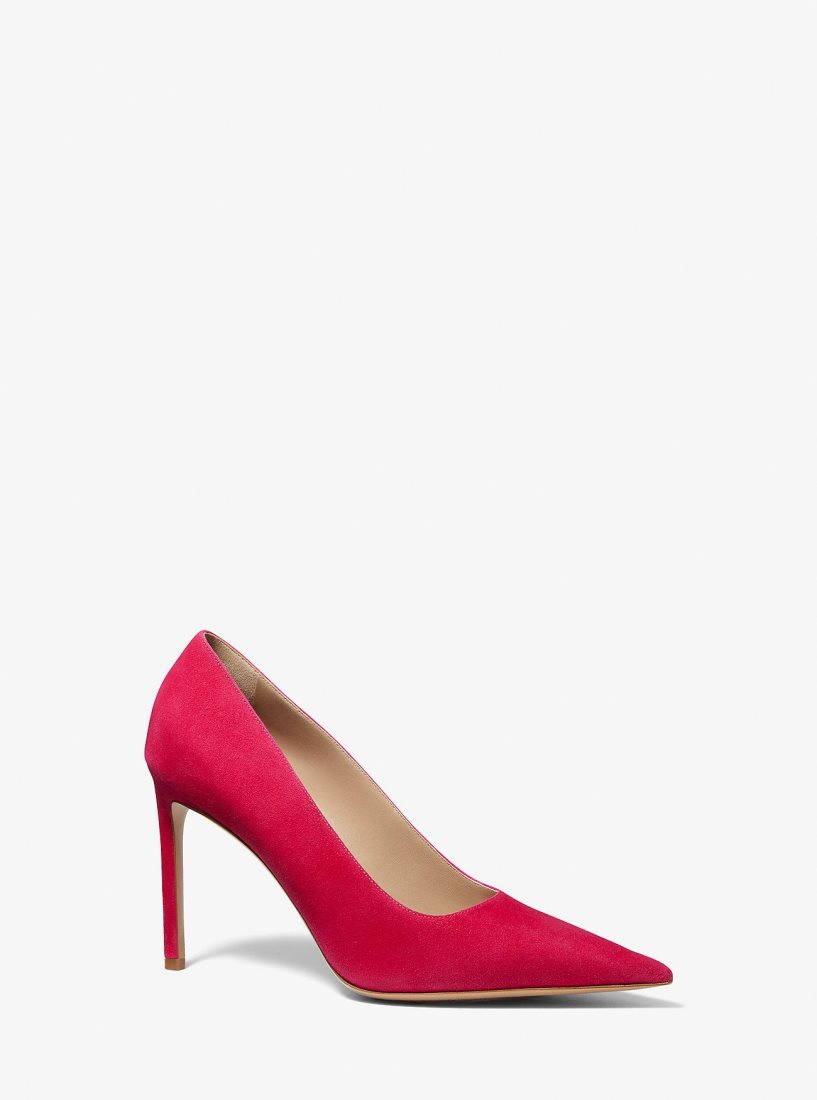 Michael Kors Martine Suede Pump Topuklu Ayakkabılar Kadın Fuschia | 807123-TFB