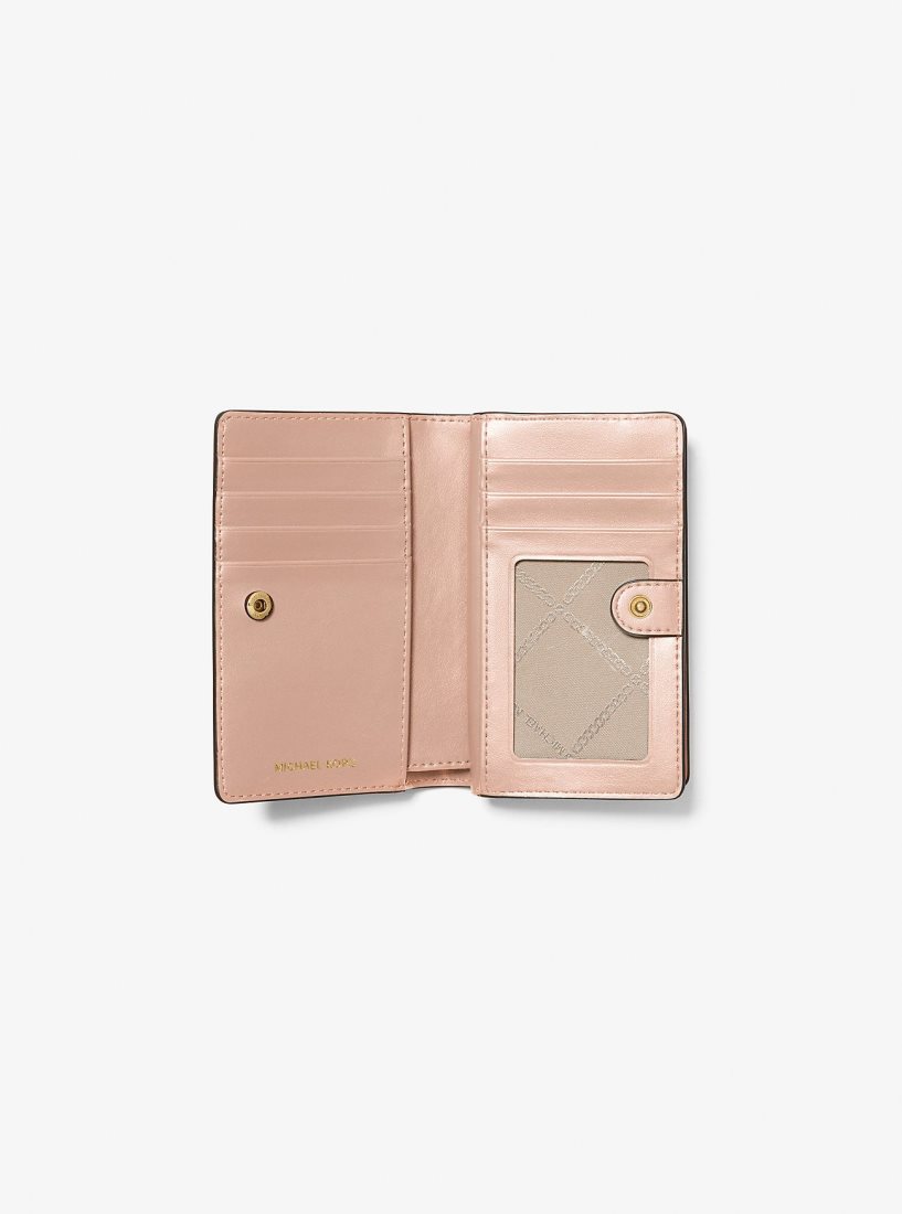 Michael Kors Medium Pebbled Leather Wallet Cüzdan Kadın Pembe | 204913-QMB