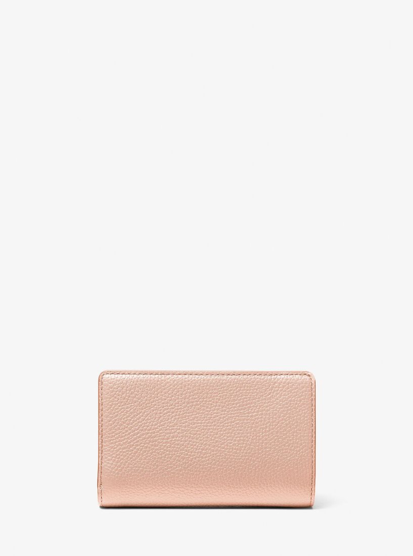 Michael Kors Medium Pebbled Leather Wallet Cüzdan Kadın Pembe | 204913-QMB