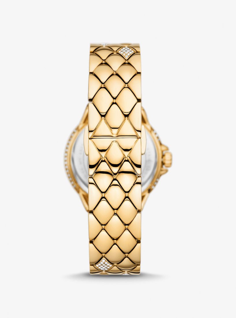 Michael Kors Mini Camille Pave Gold-Tone Watch Gold-tone Kadın Altın | 549736-HXK