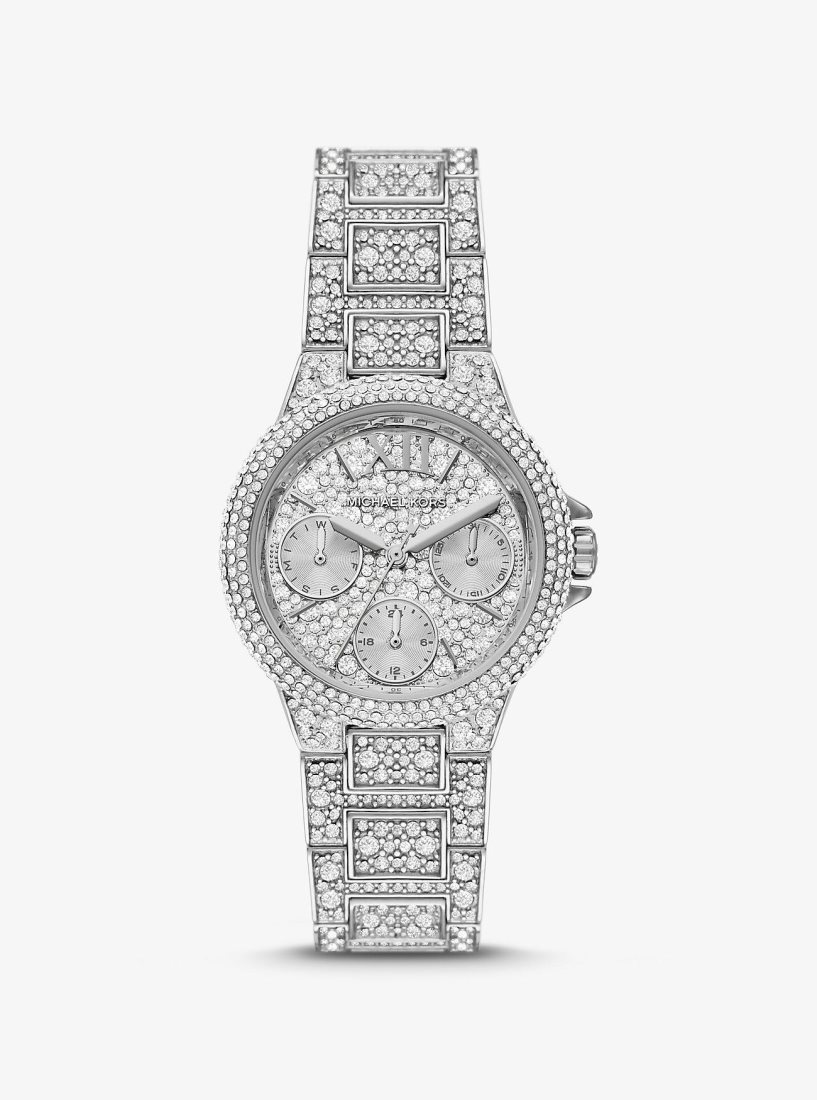 Michael Kors Mini Camille Pave Silver-Tone Watch Silver-tone Kadın Gümüş | 659170-CGW