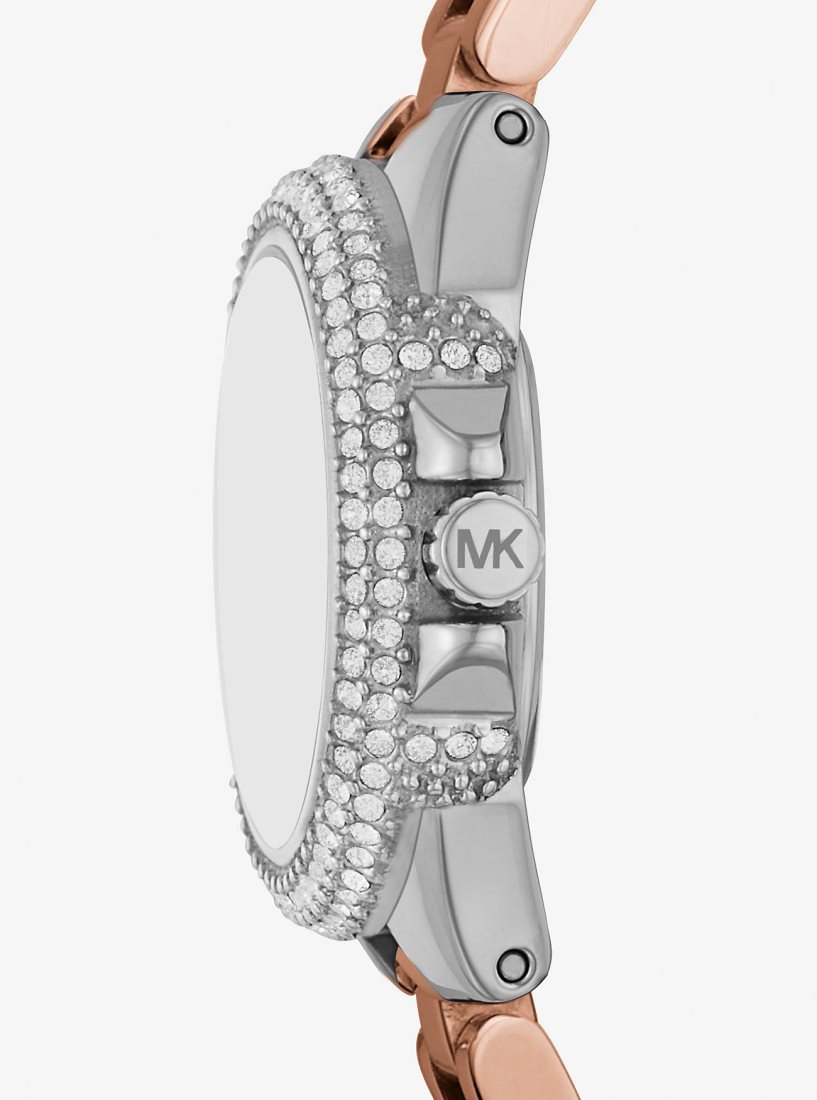 Michael Kors Mini Camille Pave Silver-Tone Watch Silver-tone Kadın Gümüş | 670235-CYJ