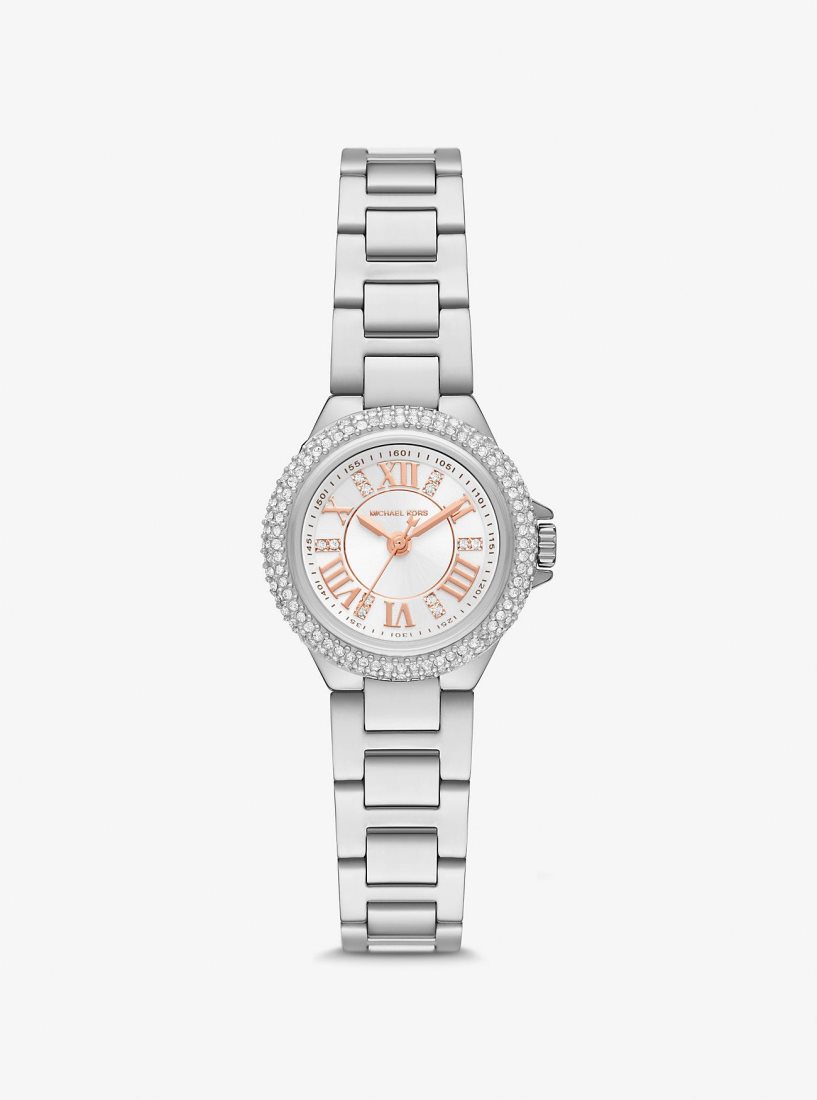 Michael Kors Mini Camille Pave Silver-Tone Watch Silver-tone Kadın Gümüş | 670235-CYJ