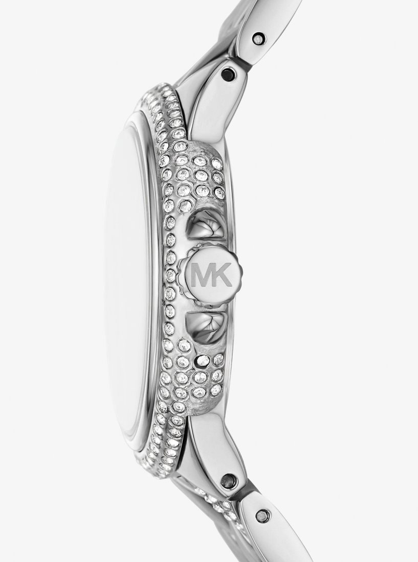 Michael Kors Mini Camille Pave Silver-Tone Watch Silver-tone Kadın Gümüş | 562480-HOP