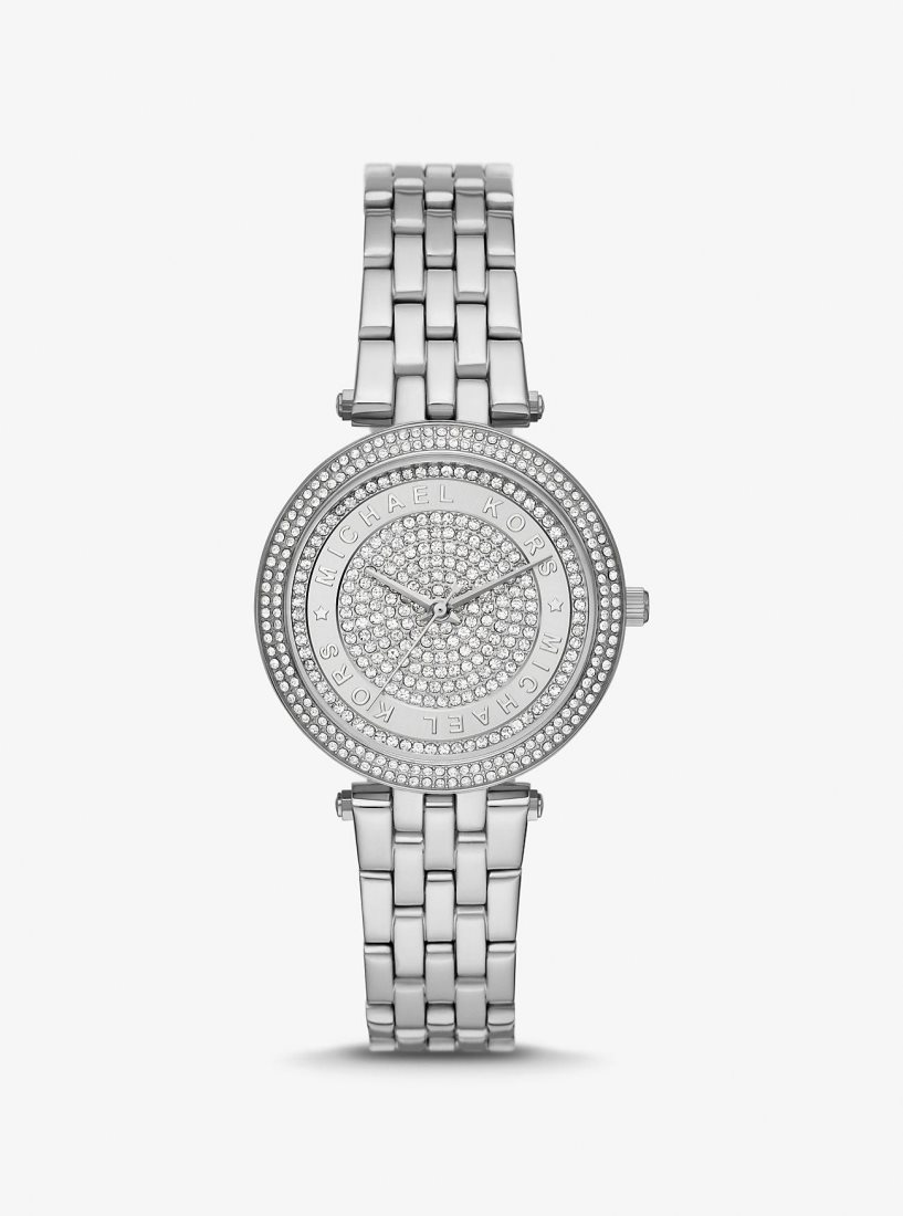 Michael Kors Mini Darci Pave Silver-Tone Watch Silver-tone Kadın Gümüş | 306521-XYQ