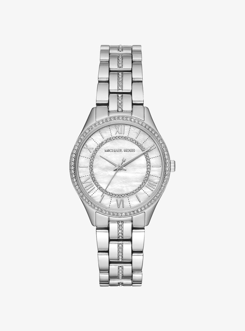 Michael Kors Mini Lauryn Pave Silver-Tone Watch Silver-tone Kadın Gümüş | 203658-XFW