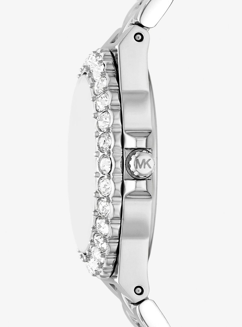 Michael Kors Mini Lennox Pave Silver-Tone Watch Silver-tone Kadın Gümüş | 406528-PZA