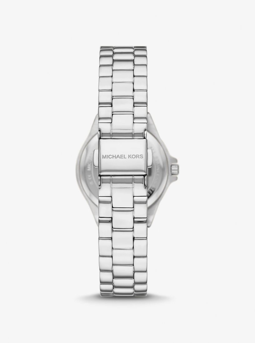 Michael Kors Mini Lennox Pave Silver-Tone Watch Silver-tone Kadın Gümüş | 406528-PZA