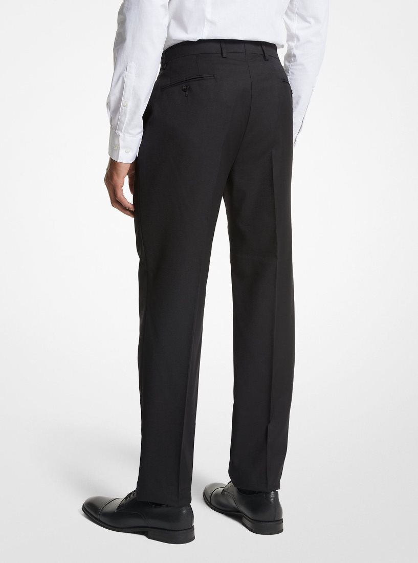 Michael Kors Modern-Fit Wool Blend Suit Pants Pantolon Erkek Siyah | 784916-HXV