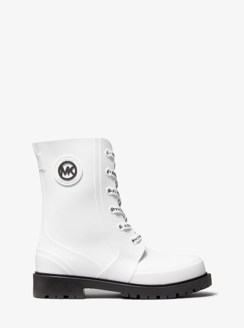 Michael Kors Montaigne PVC Rain Boot Bot Kadın Beyaz | 028146-KFU