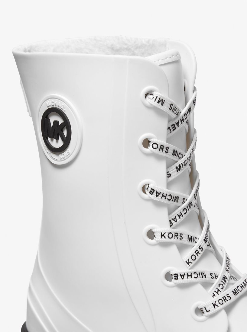 Michael Kors Montaigne PVC Rain Boot Bot Kadın Beyaz | 028146-KFU