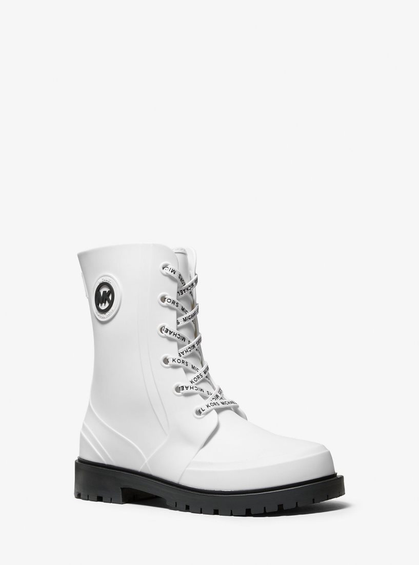 Michael Kors Montaigne PVC Rain Boot Bot Kadın Beyaz | 028146-KFU