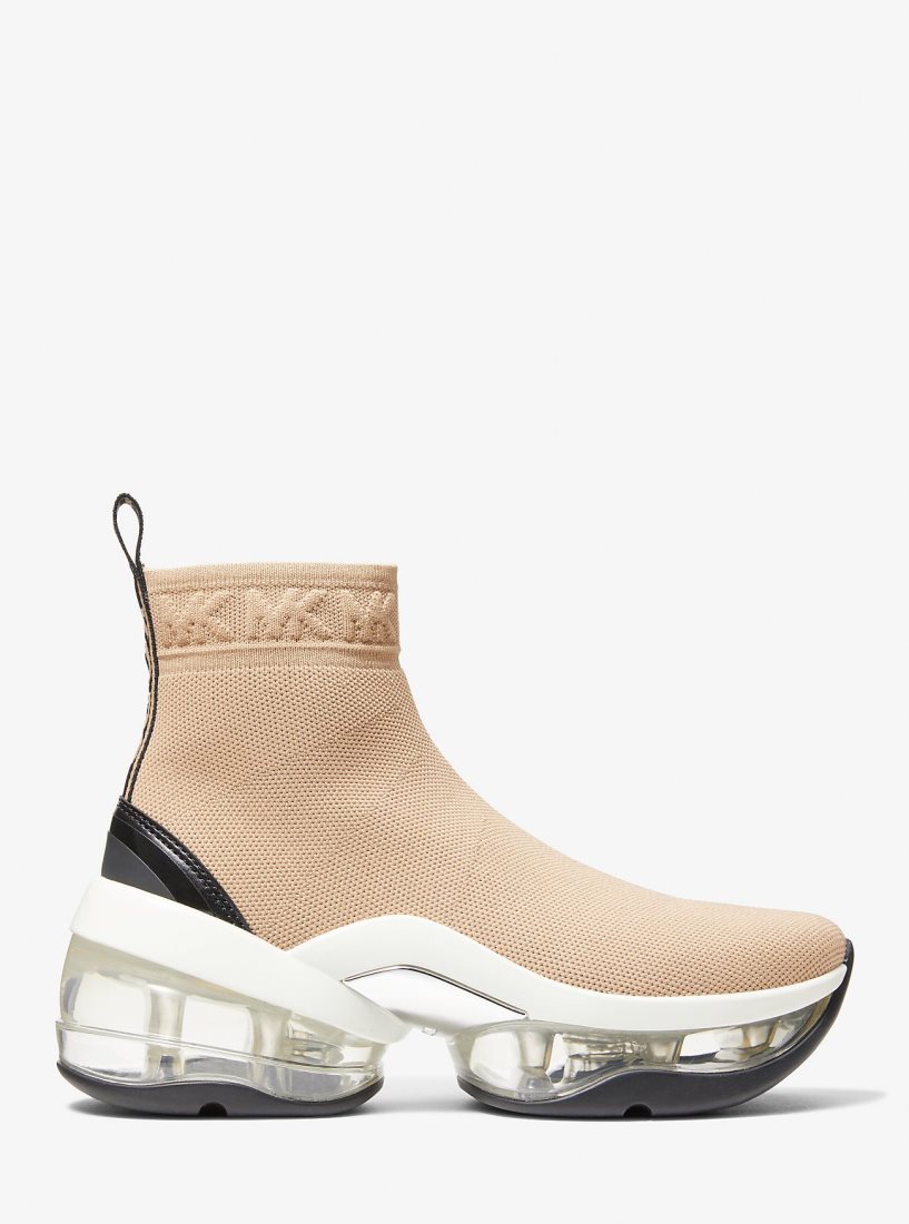 Michael Kors Olympia Extreme Stretch Knit Sock Sneaker Spor Ayakkabı Kadın Kahverengi | 850132-MBQ