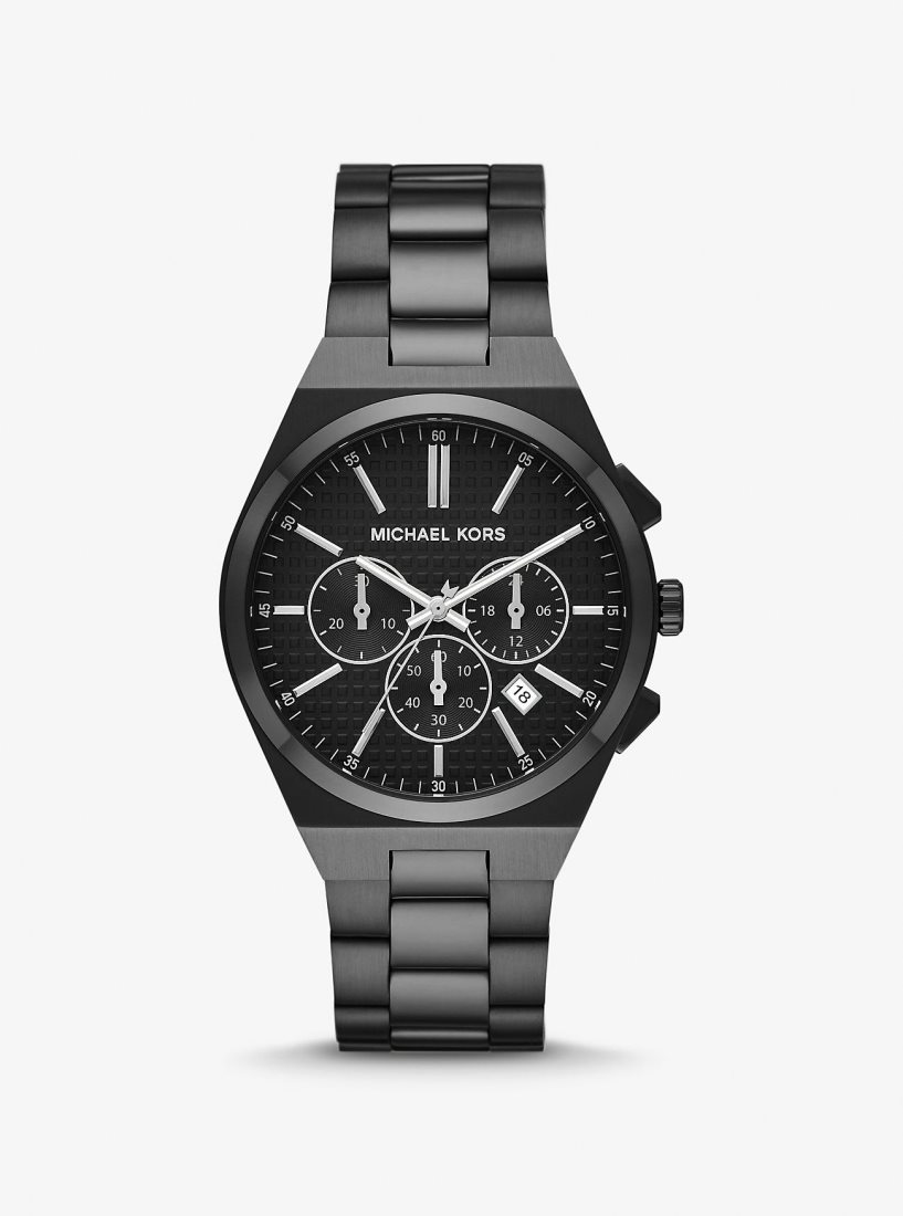 Michael Kors Oversized Lennox Black-Tone Watch Black-tone Erkek Siyah | 268547-RGO