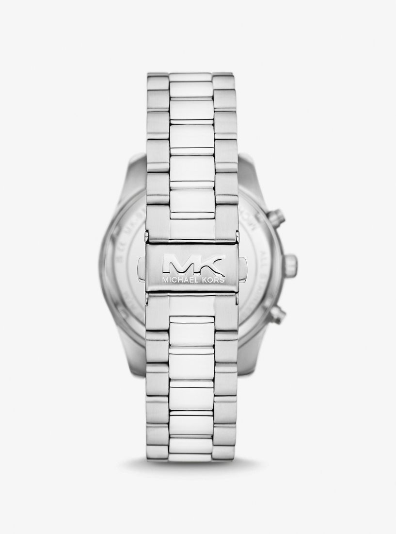 Michael Kors Oversized Lexington Silver-Tone Watch Silver-tone Erkek Gümüş | 865239-PJZ