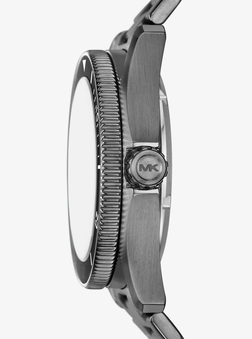 Michael Kors Oversized Maritime Gunmetal Watch Oversized Erkek Gri | 804923-DJF