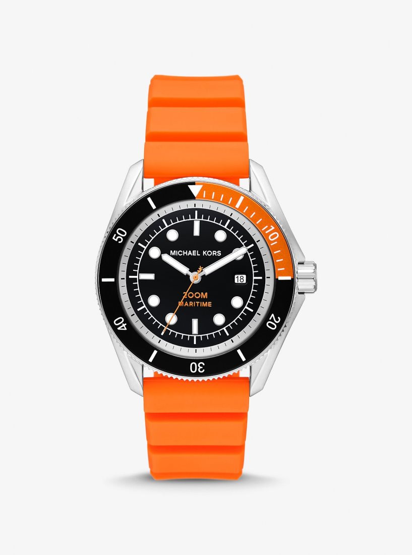 Michael Kors Oversized Maritime Silicone Watch Silicone Erkek Turuncu | 176805-GVO