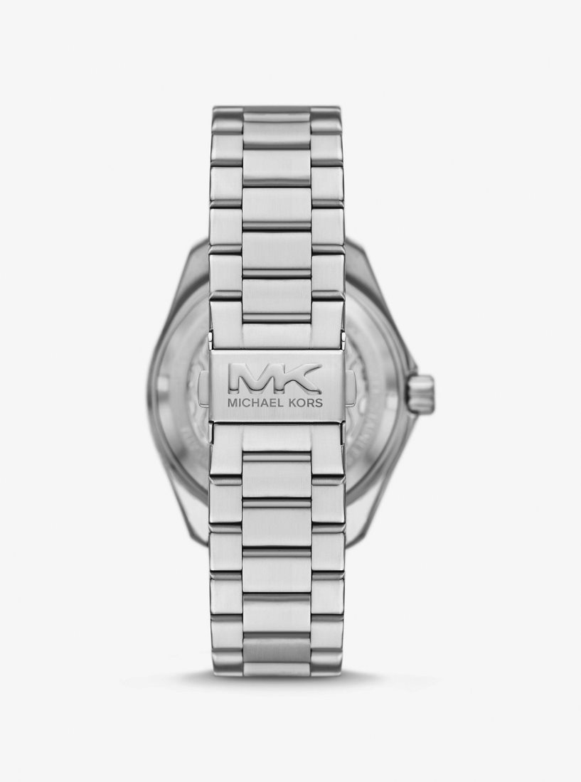 Michael Kors Oversized Maritime Silver-Tone Watch Silver-tone Erkek Two Tone | 681729-WML