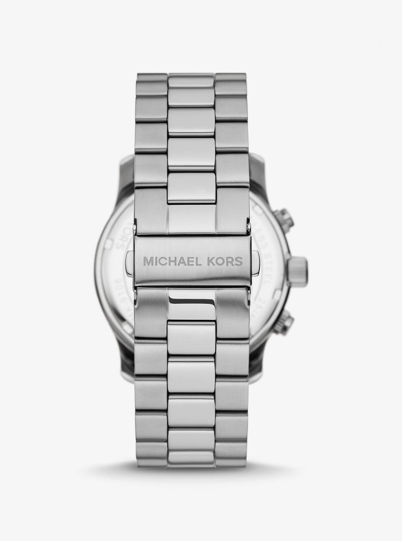 Michael Kors Oversized Runway Silver-Tone Watch Silver-tone Kadın Gümüş | 970452-ODG