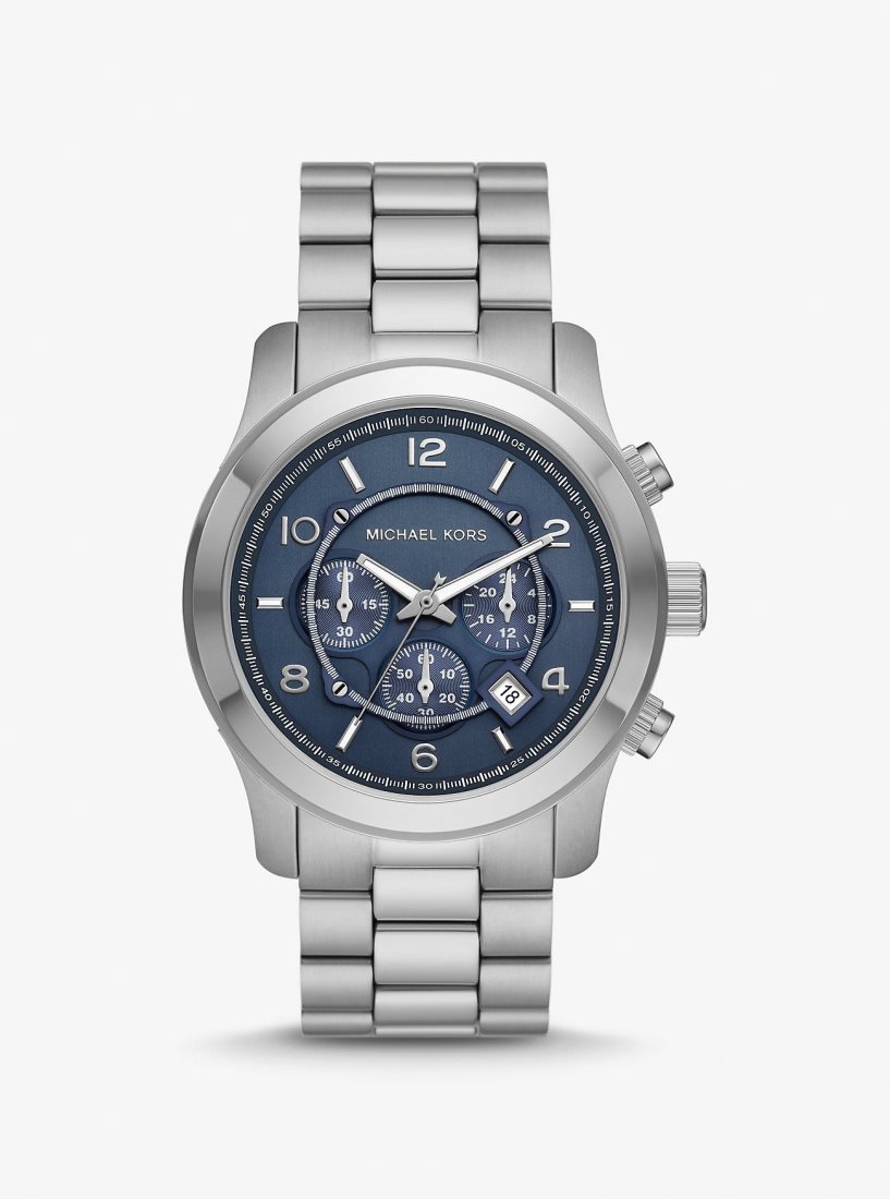 Michael Kors Oversized Runway Silver-Tone Watch Silver-tone Kadın Gümüş | 970452-ODG