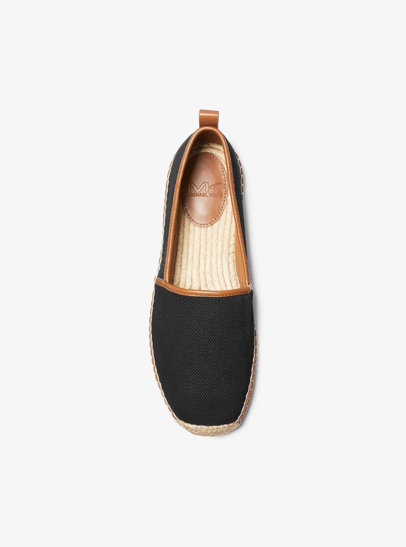 Michael Kors Owen Cotton Canvas Espadrille Espadril Erkek Siyah | 740689-JID