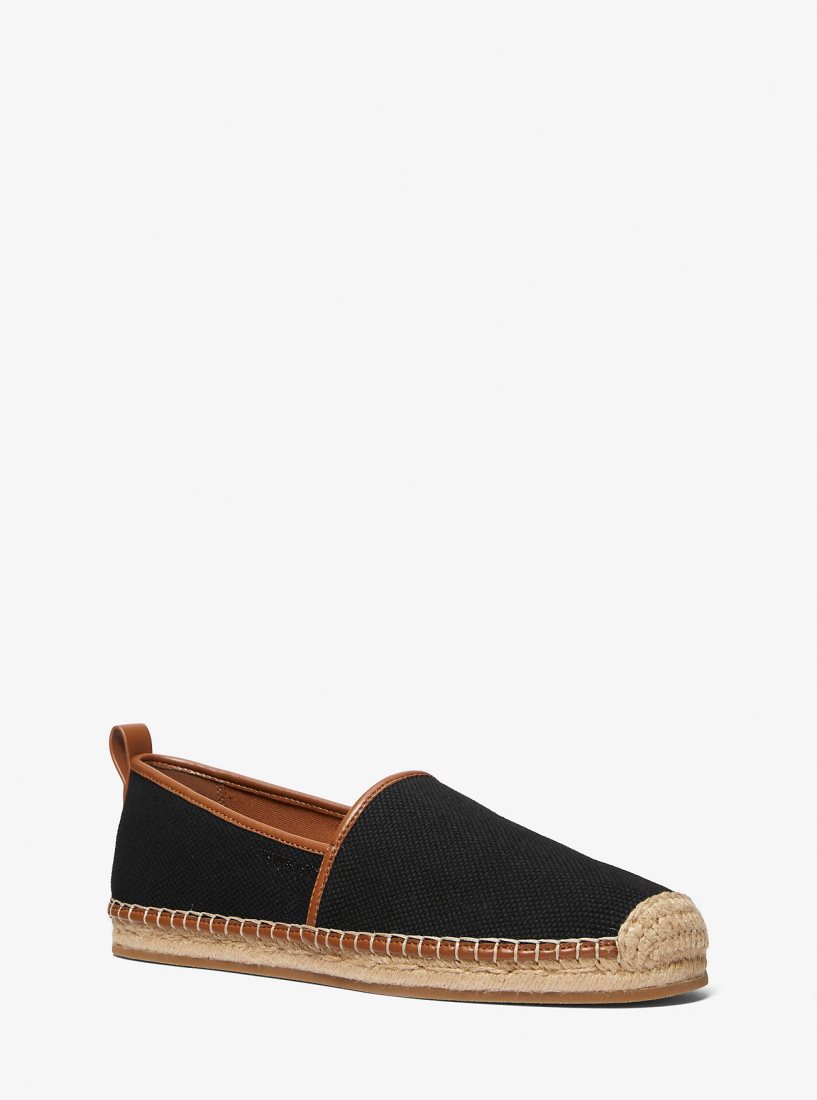 Michael Kors Owen Cotton Canvas Espadrille Espadril Erkek Siyah | 740689-JID