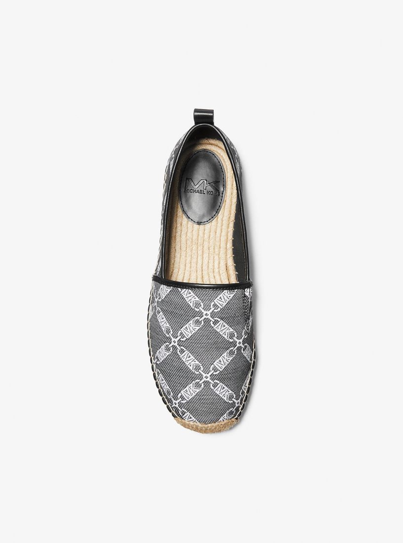 Michael Kors Owen Empire Logo Jacquard Espadrille Espadril Erkek Siyah | 536987-QSE