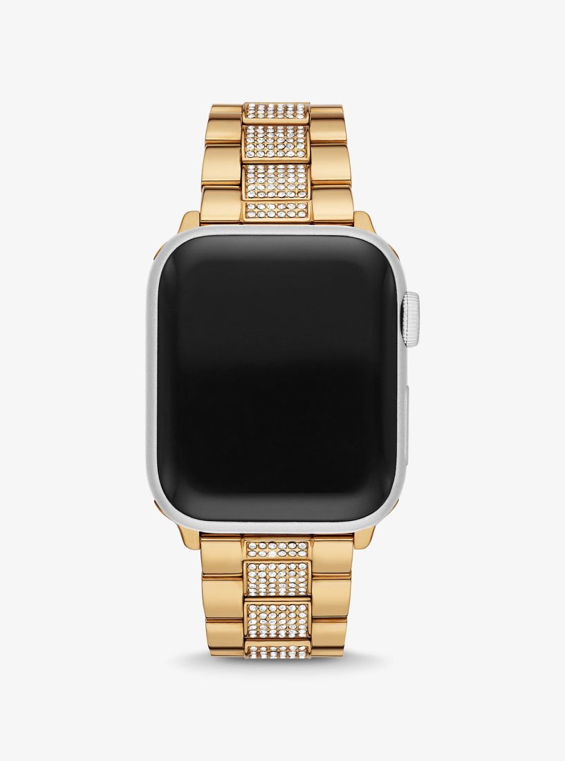 Michael Kors Pave Gold-Tone Strap For Apple Watch Akıllı Saat Kadın Altın | 870596-RXI