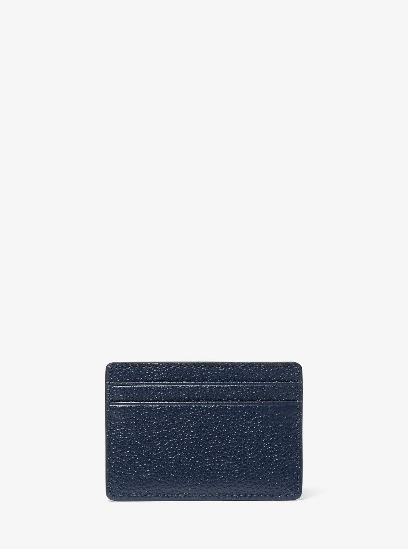 Michael Kors Pebbled Leather Card Case Kart Kılıfı Kadın Lacivert | 127894-JSA