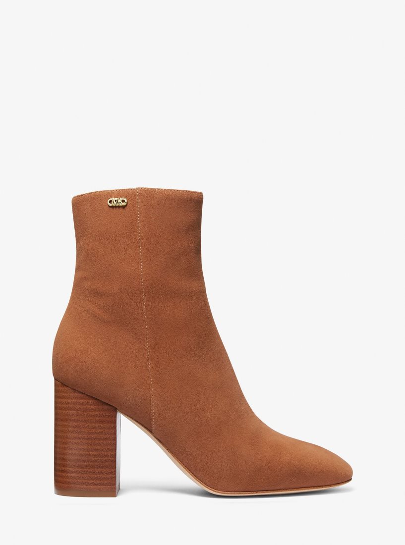 Michael Kors Perla Suede Ankle Boot Bot Kadın Luggage | 254167-WQL