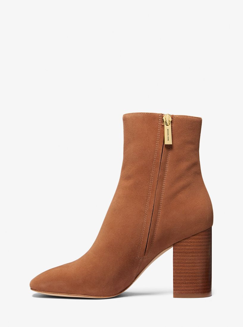 Michael Kors Perla Suede Ankle Boot Bot Kadın Luggage | 254167-WQL