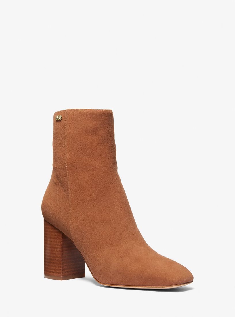 Michael Kors Perla Suede Ankle Boot Bot Kadın Luggage | 254167-WQL