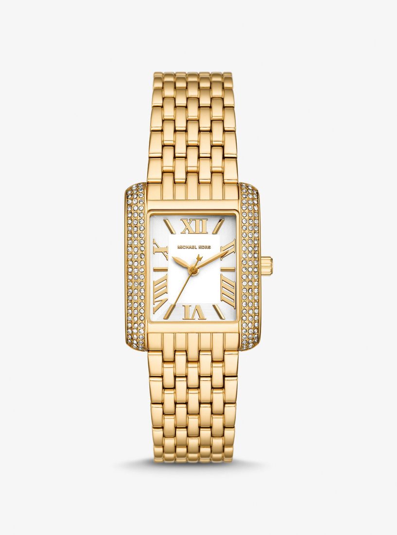 Michael Kors Petite Emery Pave Gold-Tone Watch Gold-tone Kadın Altın | 906251-DNU