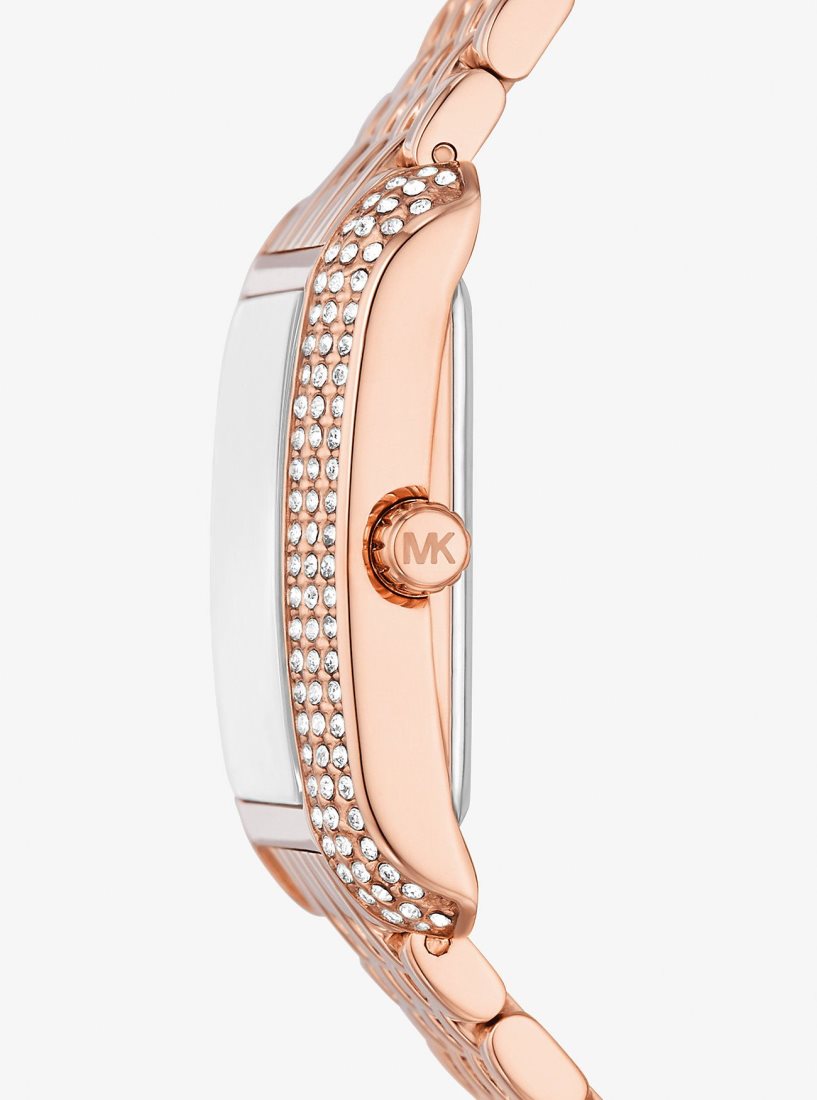 Michael Kors Petite Emery Pave Rose Gold-Tone Watch Gold-tone Kadın Pembe Altın | 067138-APE