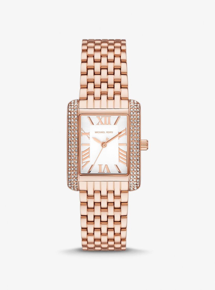 Michael Kors Petite Emery Pave Rose Gold-Tone Watch Gold-tone Kadın Pembe Altın | 067138-APE