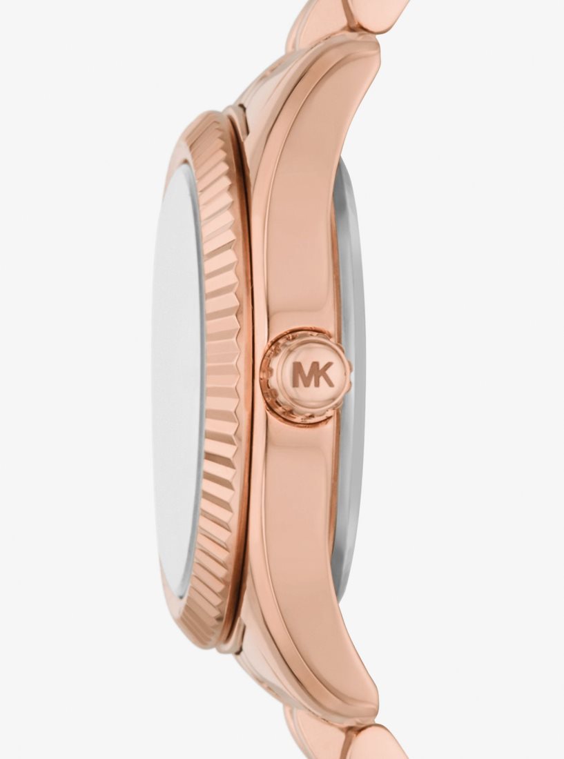 Michael Kors Petite Lexington Pave Rose Gold-Tone Watch Gold-tone Kadın Pembe Altın | 217354-PVH