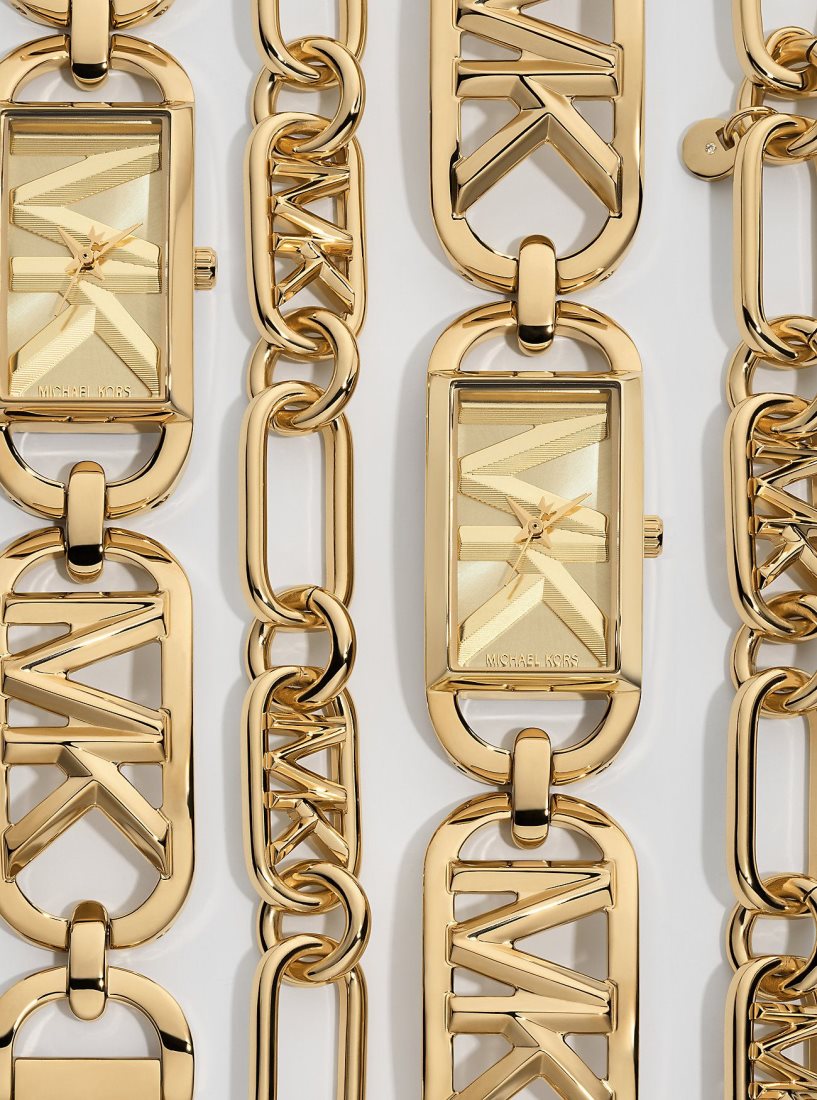 Michael Kors Precious Metal-Plated Brass Chain Link Bracelet Bilezik Kadın Altın | 210634-WRG