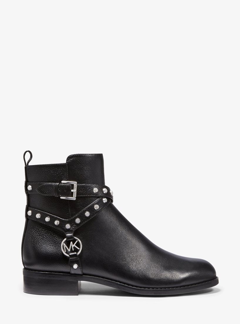 Michael Kors Preston Studded Leather Ankle Boot Bot Kadın Siyah | 690435-NLI