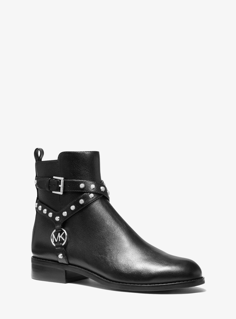 Michael Kors Preston Studded Leather Ankle Boot Bot Kadın Siyah | 690435-NLI