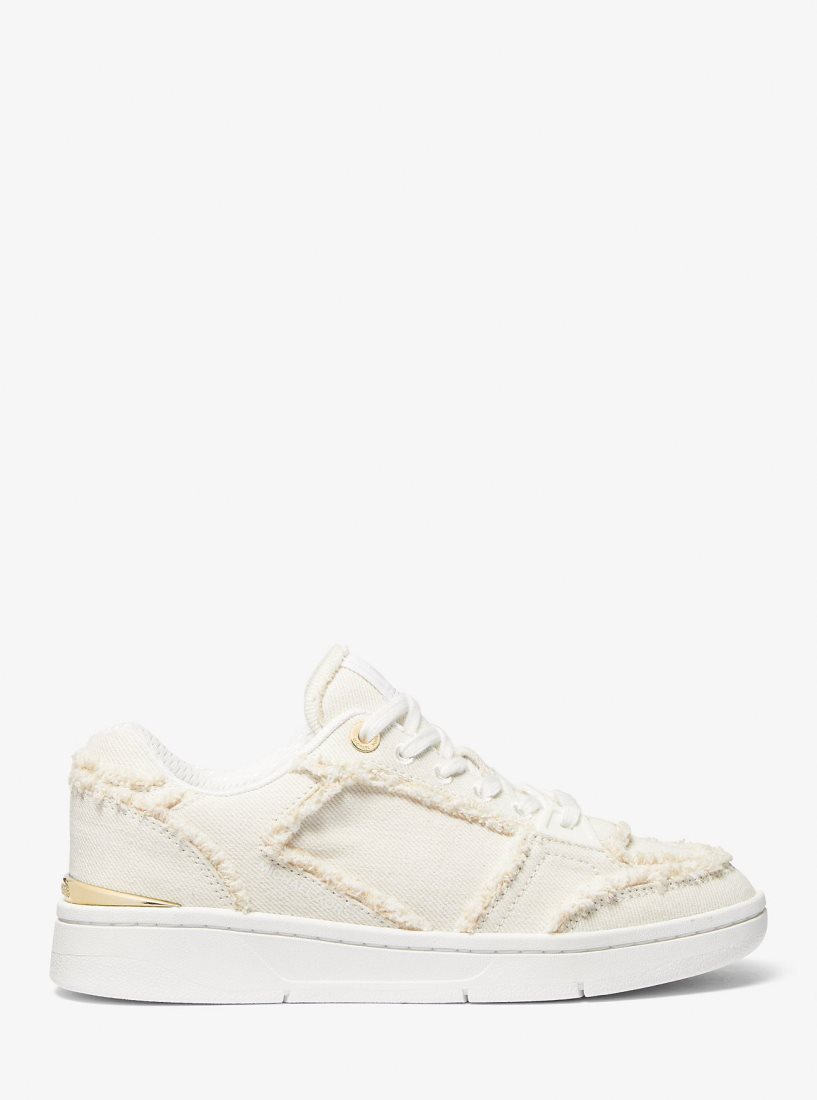 Michael Kors Rebel Frayed Denim Sneaker Spor Ayakkabı Kadın Beyaz | 031824-ATM